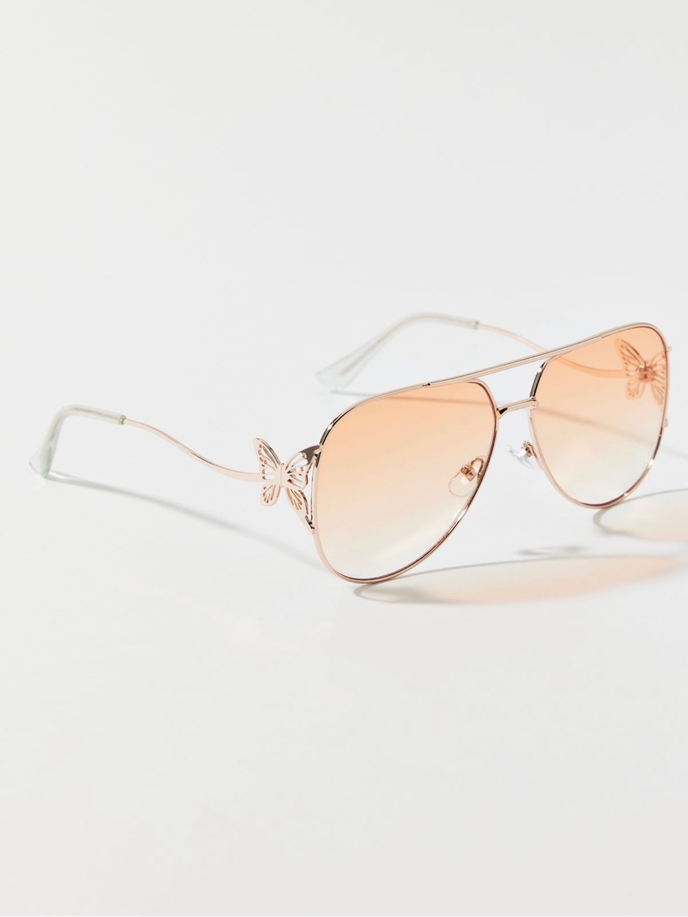 Goldie Butterfly Metal Aviator Sunglasses